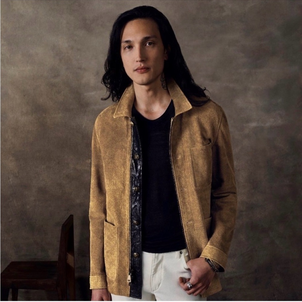 John Varvatos Collection Suede Workwear Jacket.
Size EU 50 USA 40